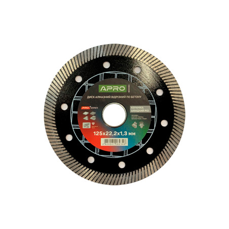 Диск алмазный Apro 125мм x 22-24% керамика быстрый рез (830083)