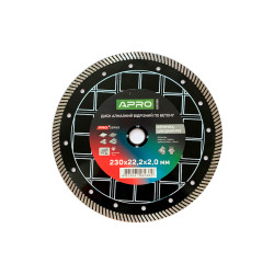 Диск алмазный Apro 230мм x 22-24% керамика быстрый рез (830085)