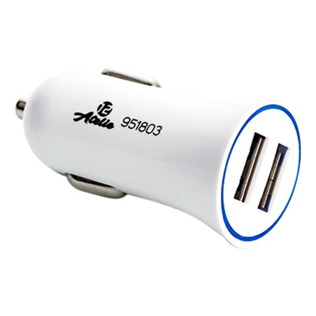 Автомобильное зарядное устройство 12 Atelie 2 USB x 5V x 2.1A белый (951803)