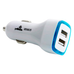 Автомобильное зарядное устройство 12 Atelie 2 USB x 5V x 2.1A квадрат белый (951805)