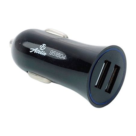 Автомобильное зарядное устройство 12 Atelie 2 USB x 5V x 2.1A черный (951804)