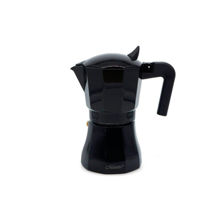 Кофеварка гейзерная алюминиевая Maestro 150мл черная (MR-1658-3)