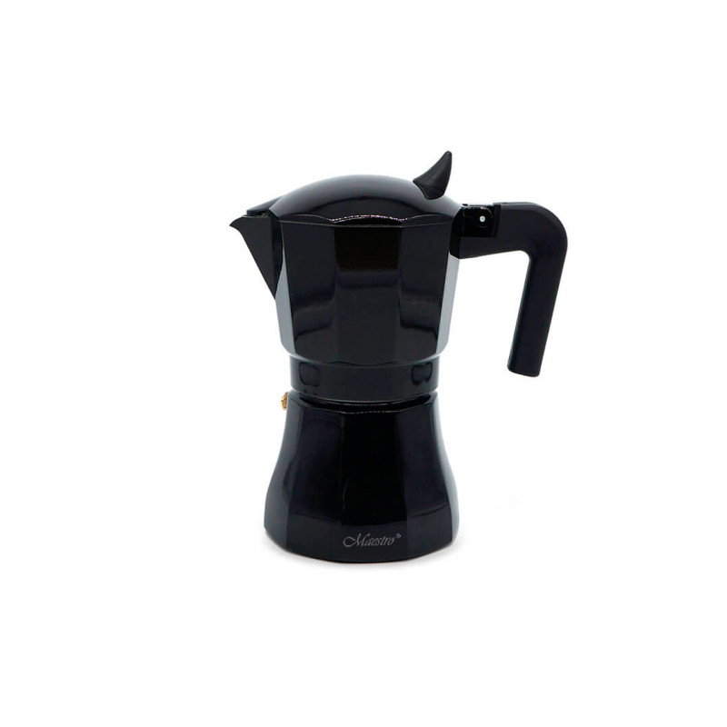 Кофеварка гейзерная алюминиевая Maestro 300мл черная (MR-1658-6)
