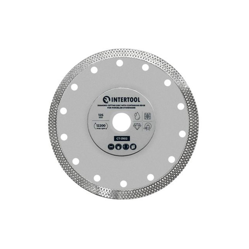 Диск алмазный Intertool 125мм плитка керамогранит (CT-3102)
