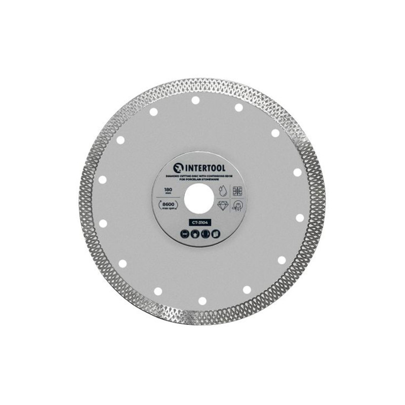 Диск алмазный Intertool 180мм плитка керамогранит (CT-3104)