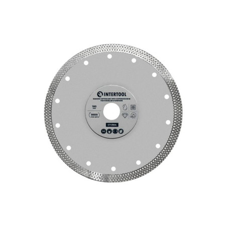 Диск алмазный Intertool 180мм плитка керамогранит (CT-3104)