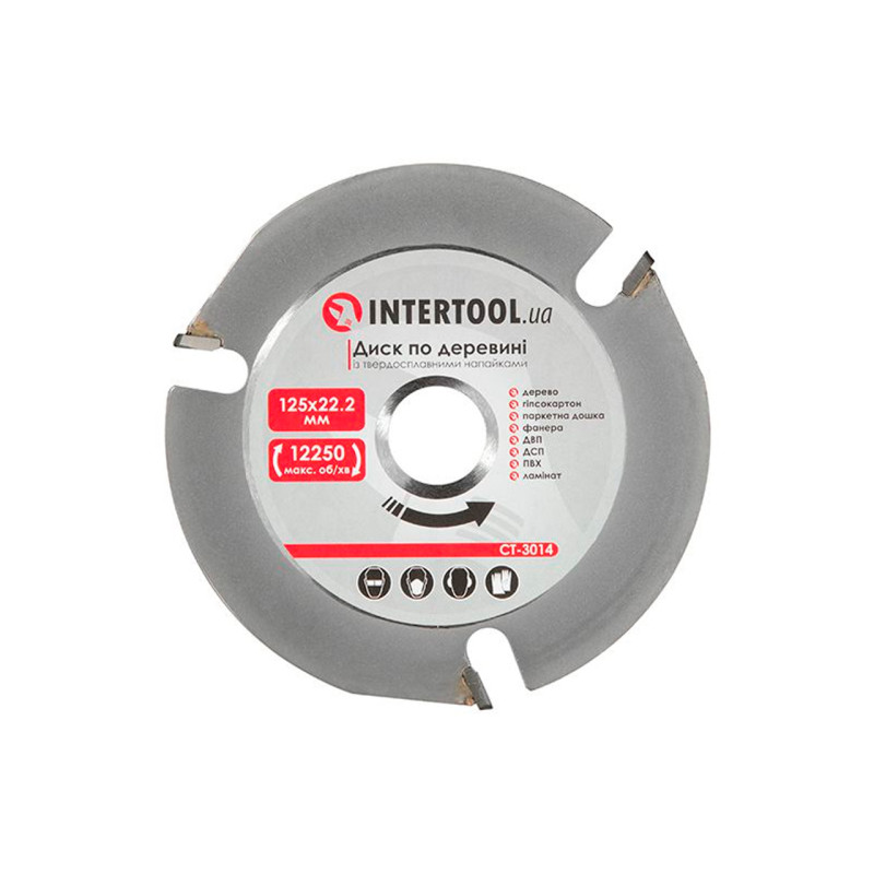 Диск пильный по дереву Intertool 125 x 22.2мм x 3T PRO (CT-3014)