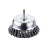 Щетка торцевая на дрель Intertool 100 мм плетеная стержень 6 мм (BT-3100)
