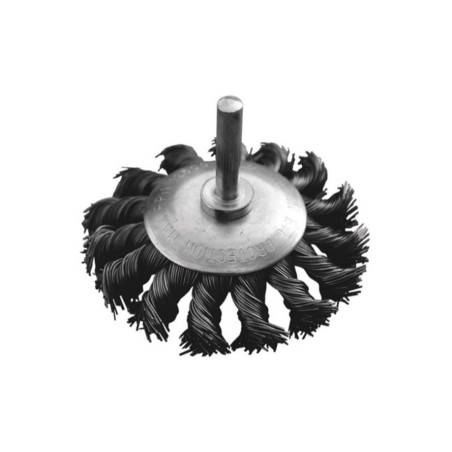 Щетка конусная на дрель Mastertool 75 мм плетеная стержень 6 мм (19-9307)