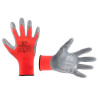Перчатки Intertool с нитриловым покрытием 10" (красно-серая) (SP-0124) (12 шт.)