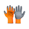 Перчатки Mastertool с нитриловым покрытием ребристые 10" (оранж-серые) (83-0403) (6 шт.)
