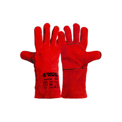 Перчатки Mastertool замшевые краги 35 см х 14" (красные) (83-0704)