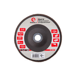 Круг лепестковый торцевой Intertool 180 мм Р60 (BT-0226)