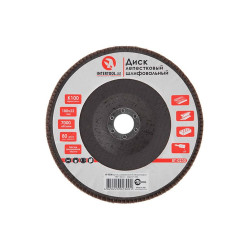 Круг лепестковый торцевой Intertool 180 мм Р100 (BT-0230)