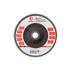 Круг лепестковый торцевой Intertool 180 мм Р150 (BT-0235)