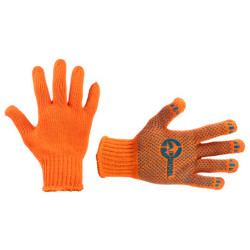 Перчатки Intertool 60/40 с точкой 82г оранжевые 9" (SP-0135) (12 шт.)