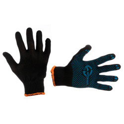 Перчатки Intertool синтетика с точкой 55г черные 10" (SP-0104) (12 шт.)