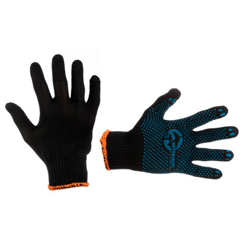 Перчатки Intertool синтетика с точкой 55г черные 10" (SP-0104) (12 шт.)