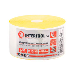 Шлифовальная шкурка Intertool 115 мм x 50 м x P80 бумага (BT-0818)