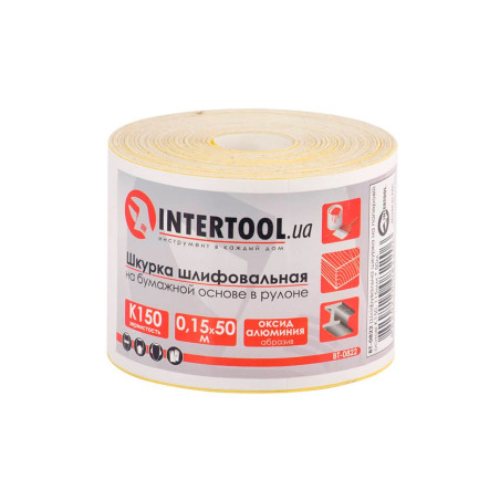 Шлифовальная шкурка Intertool 115 мм x 50 м x P150 бумага (BT-0822)