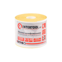 Шлифовальная шкурка Intertool 115 мм x 50 м x P220 бумага (BT-0824)