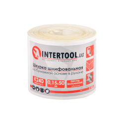 Шлифовальная шкурка Intertool 115 мм x 50 м x P240 бумага (BT-0825)