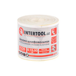 Шлифовальная шкурка Intertool 115 мм x 50 м x P320 бумага (BT-0826)