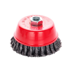 Щетка торцевая Apro 100 мм x М14 плетеная (830441)