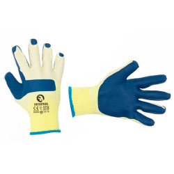 Перчатки Intertool стекольщика латексная 10" (синяя) (SP-0003)