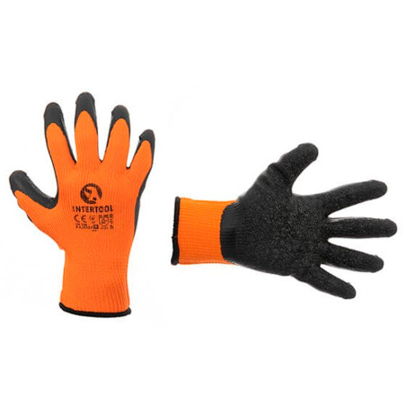 Перчатки Intertool латексная рифленая 9" (SP-0120) (12 шт.)