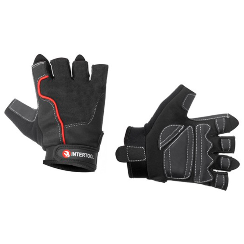 Перчатка Intertool экокожа Amara без пальцев 10" (SP-0145)