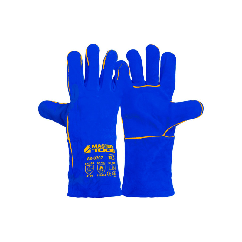 Перчатка Mastertool крага замшевая 14" x 350мм синяя (83-0707)