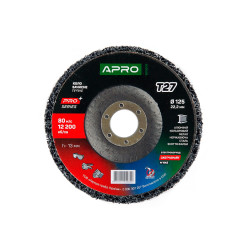 Диск зачистной вспененный Apro 125 x 13мм x P46 черный (830505)