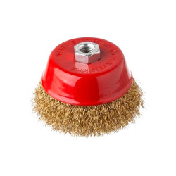 Щетка торцевая Intertool 150мм x M14 рифленая латунь (BT-1151)